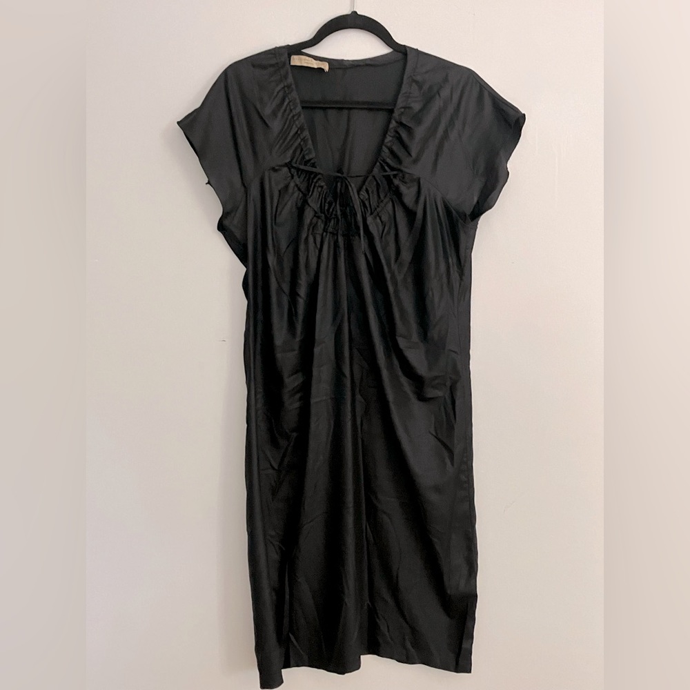 Stella McCartney silk little black dress with tie details